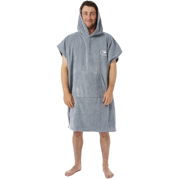 2024 Rip Curl Mens Logo Hooded Towel Changing Robe / Poncho 00GMTO - Blue